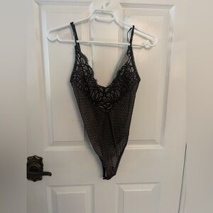 Black lacy bodysuit